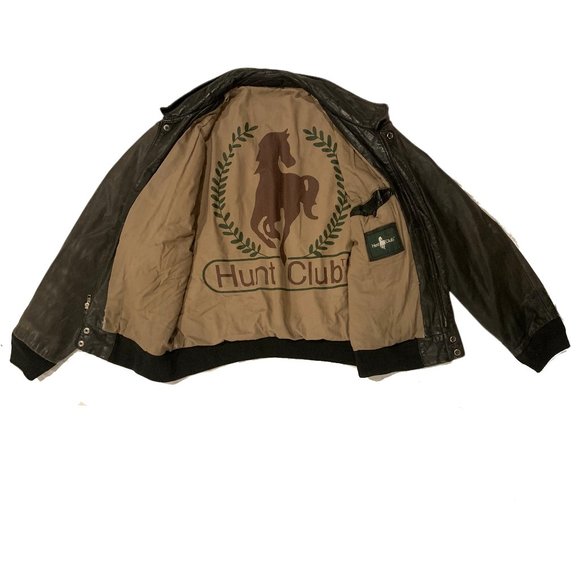 Hunt Club Jackets & Coats Vintage Hunt Club Suede Leather Bomber